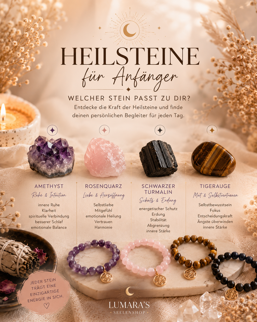 Heilsteine für Anfänger – welcher Stein passt zu dir?